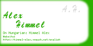 alex himmel business card
